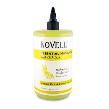 Novell Organic Massage Oil   Fresh Lemon Grass   500 Ml