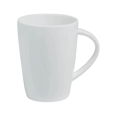BARALEE PORCELIAN CERAMIC SIMPLE PLUS WHITE MUG, 091631A, 350 CC (11 3/4 OZ), PACK OF 6, Coffee Mug, Tea Mug, Milk Cups, Mug Set, Cup Set, Coffee Cups, Tea Cups