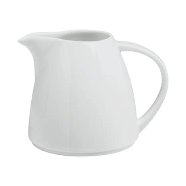 BARALEE PORCELIAN CERAMIC SIMPLE PLUS WHITE CREAMER , 091818A , 280 CC (9 1/2 OZ) , PACK OF 6 , Cream Pitcher , Porcelain Creamer , Sauce Pitcher , Creamer Jug for Kitchen Coffee Tea Milk
