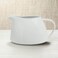 BARALEE PORCELIAN CERAMIC SIMPLE PLUS WHITE GRAVY BOAT , 091902A , 200 CC (6 3/4 OZ) , PACK OF 6 , Ceramic Gravy Boat , Gravy Jug , Sauce boat , Gravy Pitcher