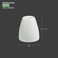 BARALEE PORCELIAN CERAMIC SIMPLE PLUS WHITE PEPPER SHAKER , 091903A , (3 HOLES) , PACK OF 6 , Spice Dispenser , Spice Shakers , Salt &amp; Pepper Shakers