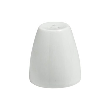 BARALEE PORCELIAN CERAMIC SIMPLE PLUS WHITE PEPPER SHAKER , 091903A , (3 HOLES) , PACK OF 6 , Spice Dispenser , Spice Shakers , Salt &amp; Pepper Shakers