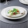 BARALEE PORCELIAN CERAMIC WISH WHITE FLAT PLATE , 092031A , 23 CM (9") , PACK OF 6 , Dinner plate , Round platter , Serving plate , Porcelain platter