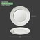 BARALEE PORCELIAN CERAMIC WISH WHITE FLAT PLATE , 092041A , 25 CM (9 7/8") , PACK OF 6 , Dinner plate , Round platter , Serving plate , Porcelain platter