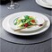 BARALEE PORCELIAN CERAMIC WISH WHITE FLAT PLATE , 092041A , 25 CM (9 7/8") , PACK OF 6 , Dinner plate , Round platter , Serving plate , Porcelain platter