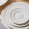 BARALEE PORCELIAN CERAMIC WISH WHITE FLAT PLATE , 092023A , 21 CM WIDE RIM (8 1/4") , PACK OF 6 , Dinner plate , Round platter , Serving plate , Porcelain platter