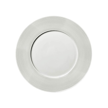 BARALEE PORCELIAN CERAMIC WISH WHITE FLAT PLATE , 092023A , 21 CM WIDE RIM (8 1/4") , PACK OF 6 , Dinner plate , Round platter , Serving plate , Porcelain platter