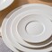 BARALEE PORCELIAN CERAMIC WISH WHITE FLAT PLATE , 092043A , 25 CM WIDE RIM (9 7/8") , PACK OF 6 , Dinner plate , Round platter , Serving plate , Porcelain platter