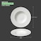 BARALEE PORCELIAN CERAMIC WISH WHITE DEEP PLATE , 092201A , 30 CM (11 3/4") , PACK OF 6 , Soup plate , Pasta bowl , Deep dish plate , Salad plate