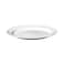 BARALEE PORCELIAN CERAMIC WISH WHITE OVAL PLATE , 092261A , 36 CM (14 1/8") , PACK OF 6 , Dinner plate , Oval platter , Serving plate , Porcelain platter