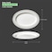 BARALEE PORCELIAN CERAMIC WISH WHITE OVAL PLATE , 092261A , 36 CM (14 1/8") , PACK OF 6 , Dinner plate , Oval platter , Serving plate , Porcelain platter