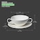 BARALEE PORCELIAN CERAMIC WISH WHITE SOUP CUP HANDLED , 092536A , 280 CC (9 1/2 OZ) , PACK OF 6 , Soup bowl , Pasta bowl , Deep dish bowl , Salad bowl