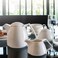 BARALEE PORCELIAN CERAMIC WISH WHITE COFFEE POT WITH LID , 092802A , 700 CC (23 3/4 OZ) , PACK OF 2 , Tea Kettle , Coffee Kettle , Tea Pot , Coffee Pot, Hot Water Dispenser, Milk Pot, Jug, Pitcher