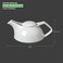 BARALEE PORCELIAN CERAMIC WISH WHITE TEA POT WITH LID , 092806A , 400 CC (13 1/2 OZ) , PACK OF 2 , Tea Kettle , Coffee Kettle , Tea Pot , Coffee Pot, Hot Water Dispenser, Milk Pot, Jug, Pitcher