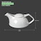 BARALEE PORCELIAN CERAMIC WISH WHITE TEA POT WITH LID , 092807A , 650 CC (22 OZ) , PACK OF 2 , Tea Kettle , Coffee Kettle , Tea Pot , Coffee Pot, Hot Water Dispenser, Milk Pot, Jug, Pitcher
