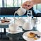 BARALEE PORCELIAN CERAMIC WISH WHITE TEA POT WITH LID , 092807A , 650 CC (22 OZ) , PACK OF 2 , Tea Kettle , Coffee Kettle , Tea Pot , Coffee Pot, Hot Water Dispenser, Milk Pot, Jug, Pitcher