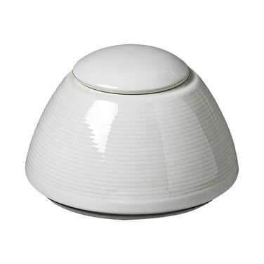 BARALEE PORCELIAN CERAMIC WISH WHITE SUGAR BOWL , 092813A , 300 CC (10 1/4 OZ) , PACK OF 6 , Sugar pot , Sugar jar , Sugar dispenser , Sugar container, Sugar Holder