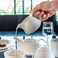BARALEE PORCELIAN CERAMIC WISH WHITE CREAMER , 092818A , 300 CC (10 1/4 OZ) , PACK OF 6 , Cream Pitcher , Porcelain Creamer , Sauce Pitcher , Creamer Jug for Kitchen Coffee Tea Milk