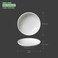 BARALEE PORCELIAN CERAMIC WISH WHITE SMALL DISH , 092500A , 7.5 CM (3") , PACK OF 12 , Salad Plate , Side Plate , Serving ware , Serving Plate