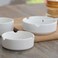 BARALEE PORCELIAN CERAMIC SIMPLE PLUS WHITE ASHTRAY , 10 CM , PACK OF 6 , 091922A , Cigar ashtray , Smoking accessory , Portable ashtray , Ash container , Bar Accessories