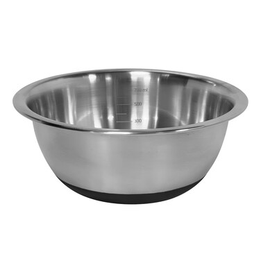 RAJ Anti-Slip Stainless Steel Mixing Bowl &ndash; 17cm (750ml) with Non-Slip Silicone Base, MBS017