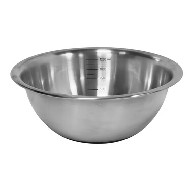 RAJ Anti-Slip Stainless Steel Mixing Bowl, 21cm (1250ml) &ndash; Non-Skid Silicone Base Prep Bowl, MBS021