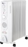 Crownline 13-Fins Oil Filled Radiator Heater, 3-Power Output Settings 1000/1500/2500W, with Overheat Protection, 24-Hrs Timer