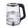 Crownline KT-414 Electric Glass Kettle, 1.8L Capacity, 1800-2200W, Fast Boiling, Durable Design