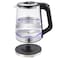 Crownline KT-414 Electric Glass Kettle, 1.8L Capacity, 1800-2200W, Fast Boiling, Durable Design