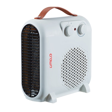Crownline HT-417 Fan Heater, 2 Heat Settings, Adjustable Thermostat, Tip-Over and Overheat Protection, Carry Handle