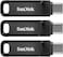 SanDisk 64GB Ultra Dual Drive Go USB Type-C Flash Drive-SDDDC3-064G-G46 (Pack Of 3)