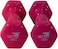 Vinyl Dumbbells EM-9219R-1 Set of 2 Non-Slip 1KG Each for Fitness, Pilates &amp; Home Gym