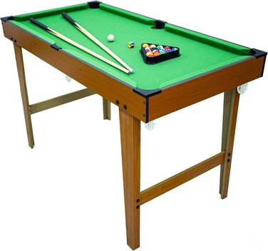 طقم بلياردو محمول بحجم 48 بوصة، مناسب للأطفال والكبار، موديل TMX-026، يتضمن عصا بلياردو، طباشير، ومجموعة كاملة من الكرات - مثالي للمنزل، المكتب، وحفلات المرح