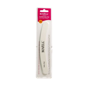 Novell Emery Board Curved Nail File 7"  White