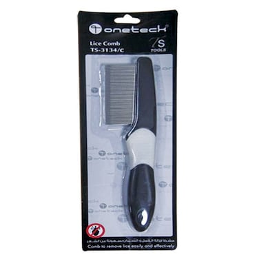 Onetech Black/White Anti-Lice Comb   2.5 X 6 Cm