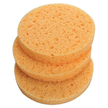 Onetech Cleansing Beauty Sponge   Yellow   3 Pcs