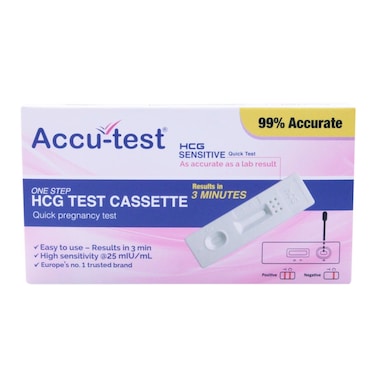 Accutest Hcg Cassette Pregnancy Test &ndash; Quick &amp; Easy One-Step Urine Test For Early Pregnancy Detection