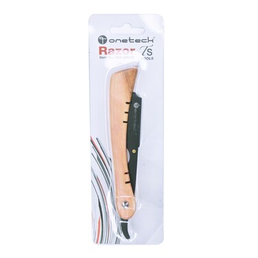 Onetech Razor With Wooden Handle  Black