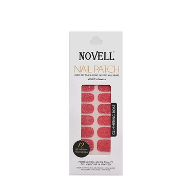 Novell Self-Adhesive Nail Patch   Glimmering Rose   12 pcs