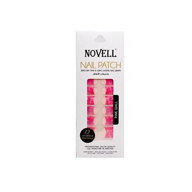 Novell Self-Adhesive Nail Patch   Pink Wall   12 pcs