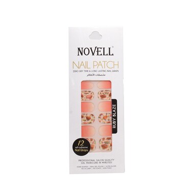 Novell Self-Adhesive Nail Patch   Ruby Blaze   12 pcs
