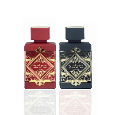 Lattafa Perfumes Bade'e Al Oud for Glory &amp; Bade'e Al Oud Sublime EDP - 100ml (3.4 oz)  Vanilla, Amber, &amp; Oud (VALUE PACK)