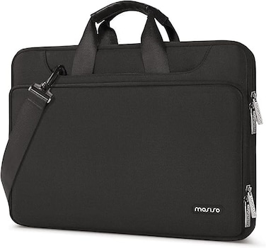 MOSISO 360 Protective Laptop Shoulder Bag Matching Color Sleeve with Belt
16-inch