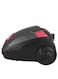 Canister Vacuum Cleaner   2PC Plastic Insert Tube with Automatic Rewinding Wire   Lower Noise Design with Washable Cloth Dust Bag   Powerful Performance 1.5 L 1600 W SVC-9024 Black/Red