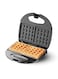 Sonashi 2-Slice Waffle Maker with Non-Stick Waffle Plate for Easy Use and Cleaning, Featured with Cool Touch Body, Handle Lock and Indicator Lights 750 W SWM-873 Black/Silver