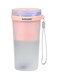 Sonashi Rechargeable Portable Blender, 4 Stainless Steel Sharp Blades - Perfect for Juices, Smoothies, Milkshakes  LED Light Indicator, Easy Clean and Carry Grey/Pink 350ml