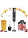 Sonashi 4-In-1 Hand Blender - Stainless Steel Blades with 2 Speed for Baby Food, Soup, Juice, 500ml Chopper Bowl, 700ml Plastic Jar and Blending Wand, Power Watt 250 SHB-185JCW Black