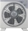Sonashi 12 Inch Box Fan - 3 Speed Selector, Powerful Box Fan With Rotating Front Louver, Kids Safe Fan With Protective Grill, Travel-friendly Box Fan - Quiet Operation, SBF-7036, White/Grey