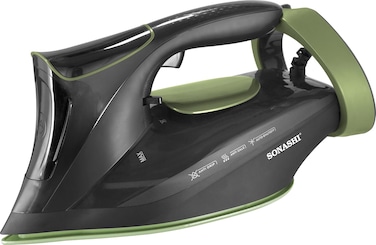 Sonashi Steam Iron With Ceramic Coated Soleplate, LED Display With Touch Control, Steam/Burst Steam/Spray/Dry Iron With Self-Clean Function, Anti-Drip/Anti-Calc/Auto Shut-Off 3000W SI-5088C