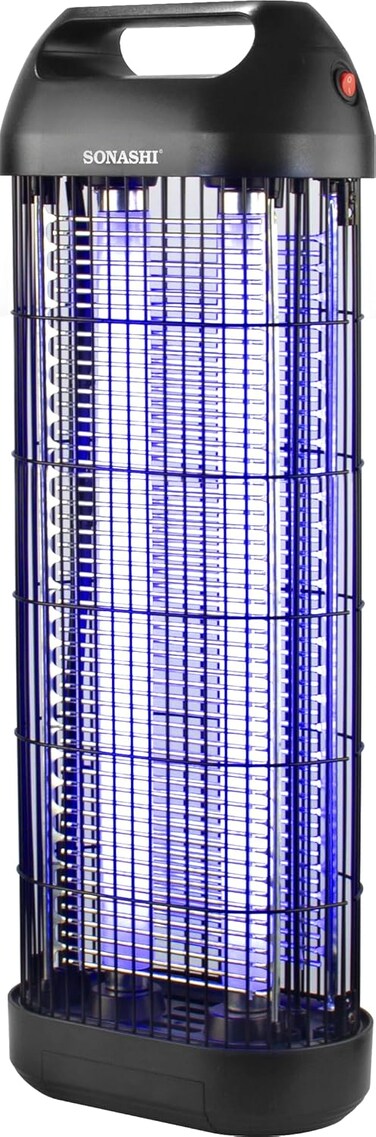 Sonashi Insect Killer With Ultra UV-A Tube &amp; Anti-Touch Metal Grid, High Coverage of 200m2 With Output Voltage upto 1900V, Removable Tray For Easy Cleaning, Effective And Durable 30W SIK-830 Black